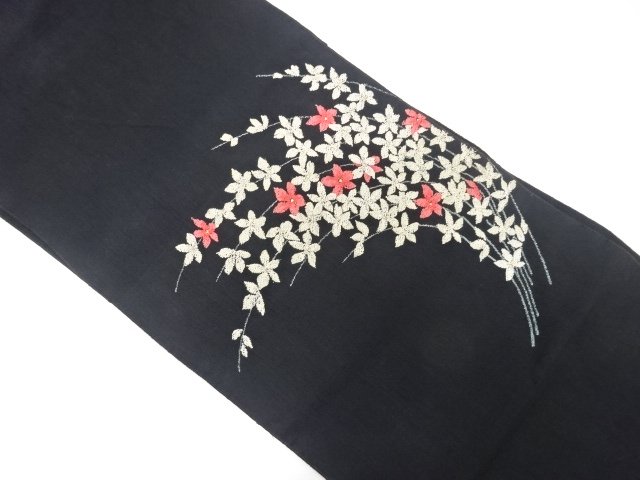 アンティーク　花模様織り出し名古屋帯（着用可）